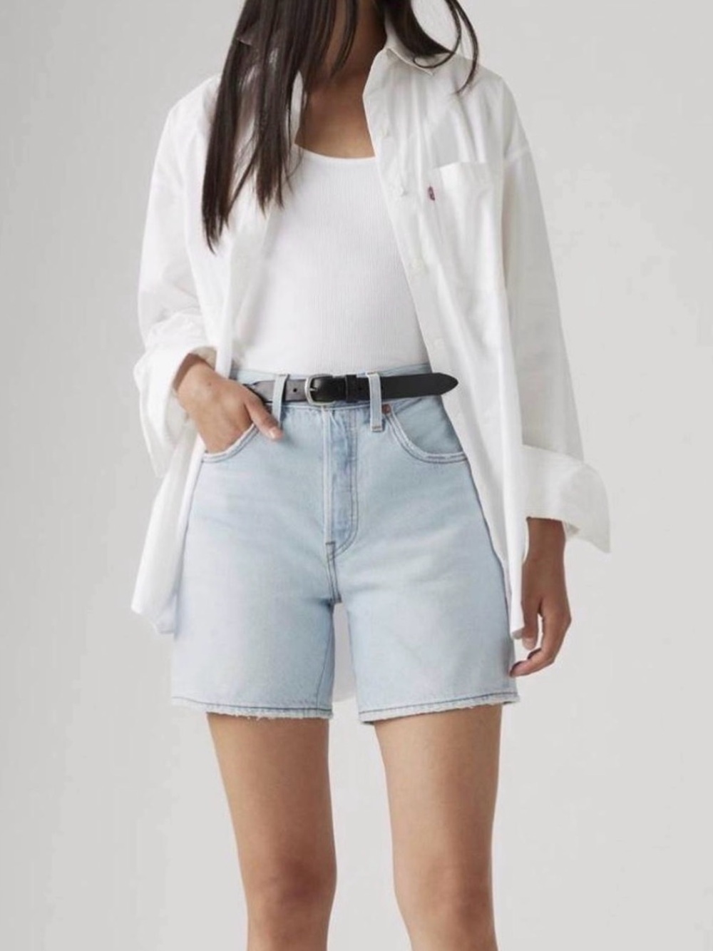 NWT Levi’s 501 Lightweight Mid Thigh Denim Shorts Size 33